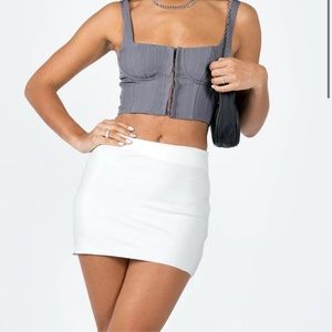 Brand new Princess Polly Karley Low Waist White Mini Skirt.